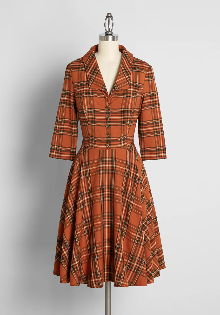 Essence of Autumn Fit and Flare Dress