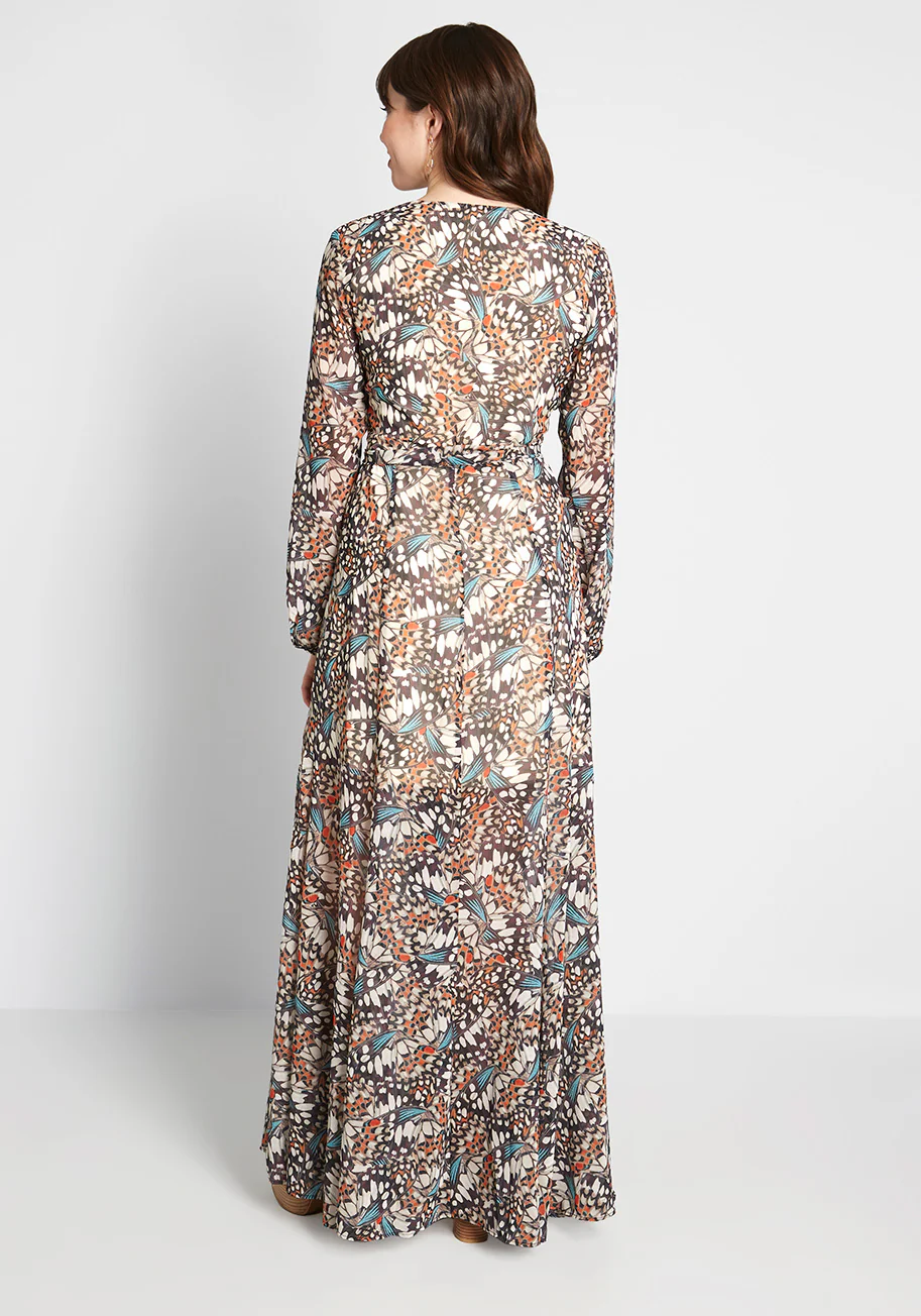 Flutter Perfection Maxi Wrap Dress