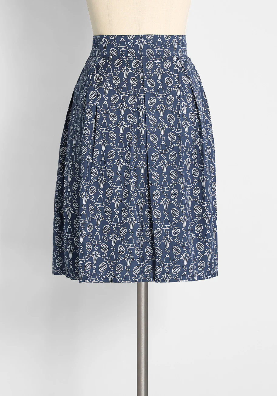 Bells Ring For Spring A-Line Skirt