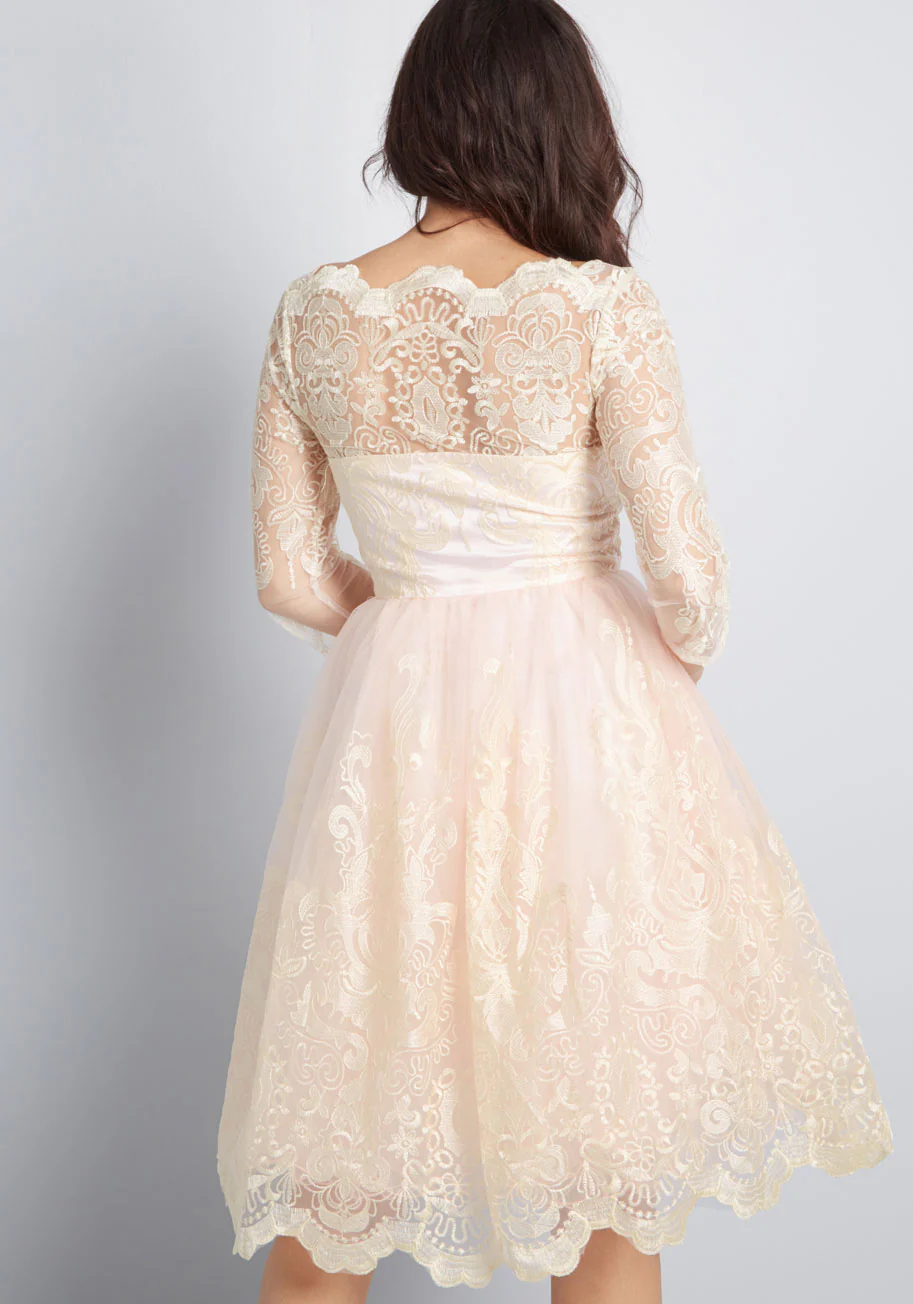 Gilded Grace Lace Dress