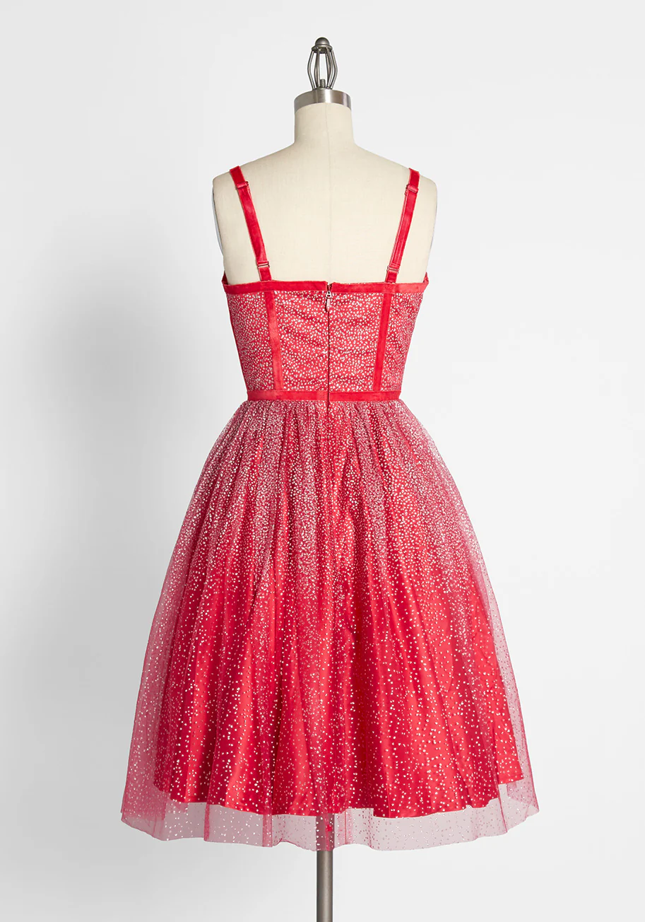 ModCloth x Collectif Haute Holiday Party Swing Dress