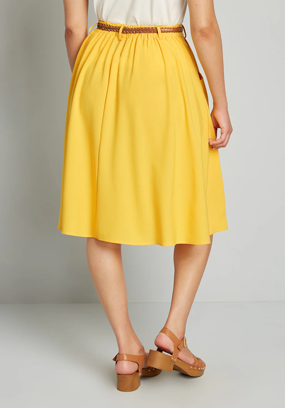 Breathtaking Tiger Lilies Midi Skirt