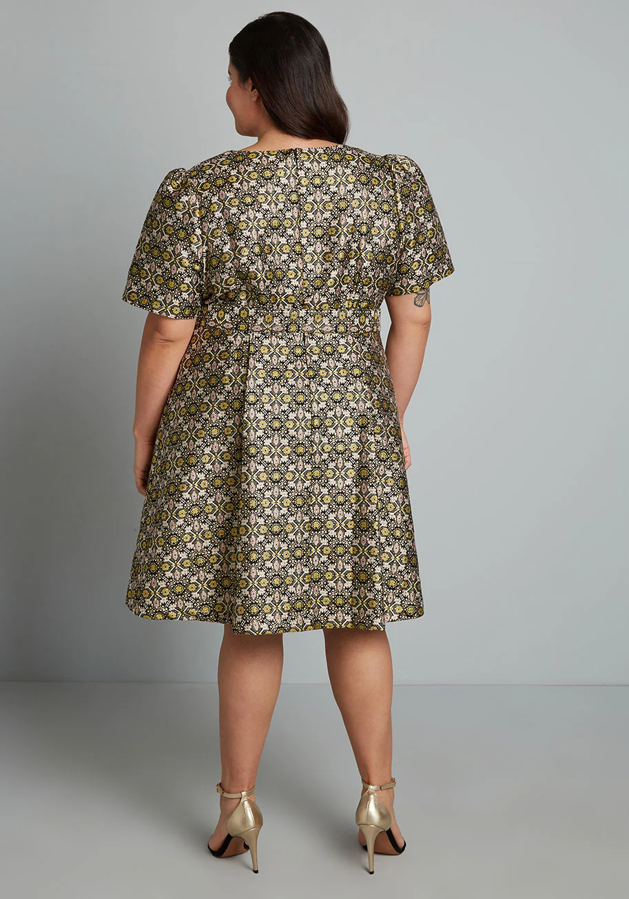 Cocktails At Golden Hour Fit-And-Flare Dress