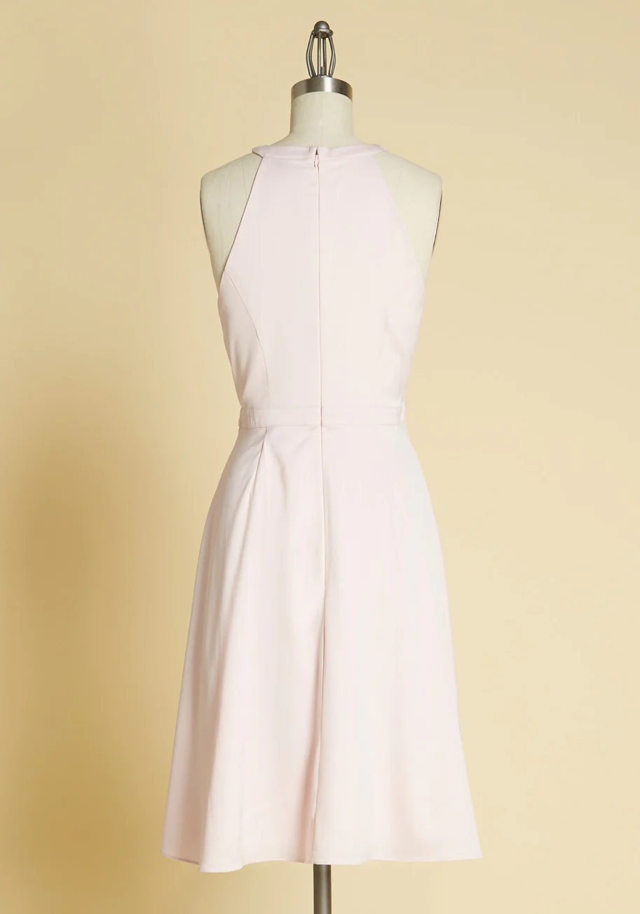 Best of Luxe Satin Halter Dress