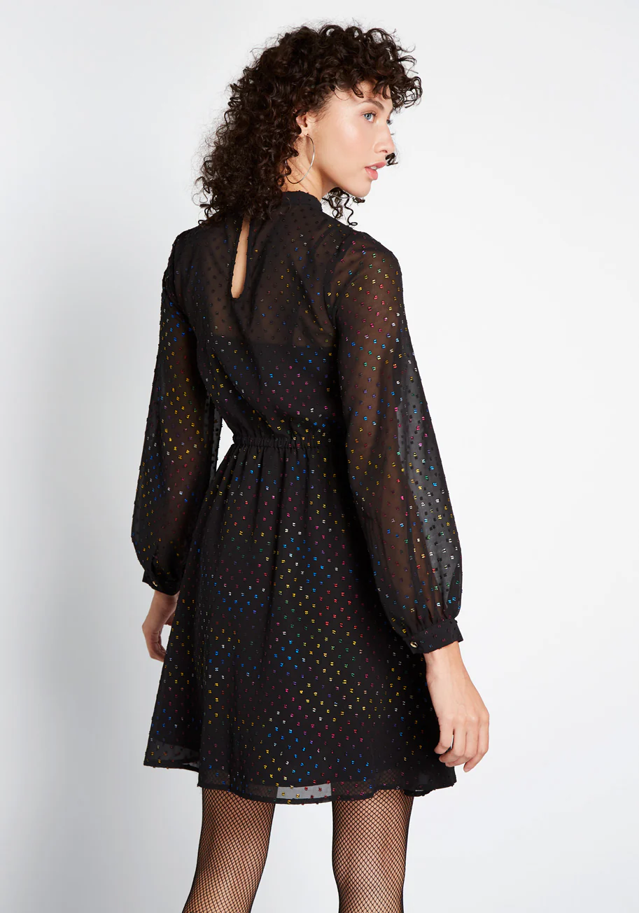 Established Aplomb Long Sleeve Dress