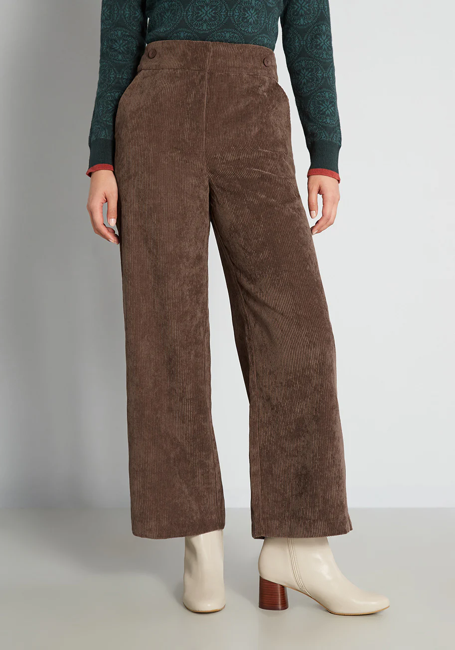 Keeping the Cord Score Wide-Leg Pants