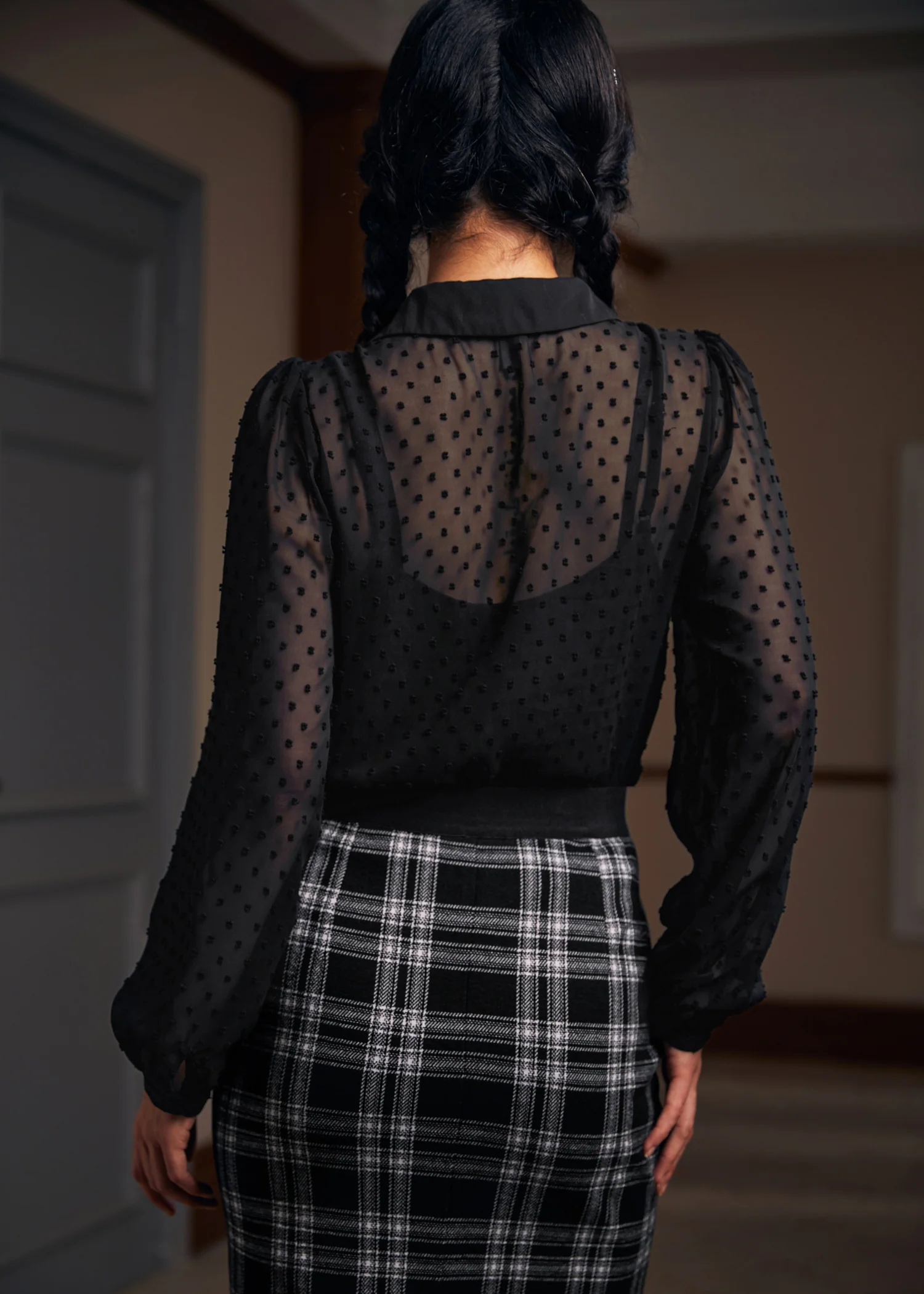 More Mulled Wine Collared Blouse
