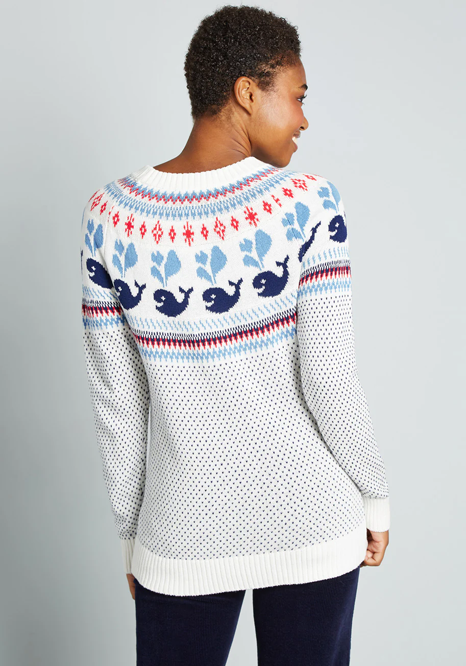 Sailing With Whales Fair Isle Sweater