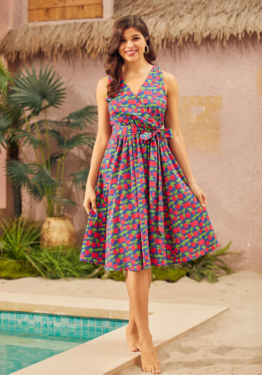 Instant Energy Faux-Wrap Dress