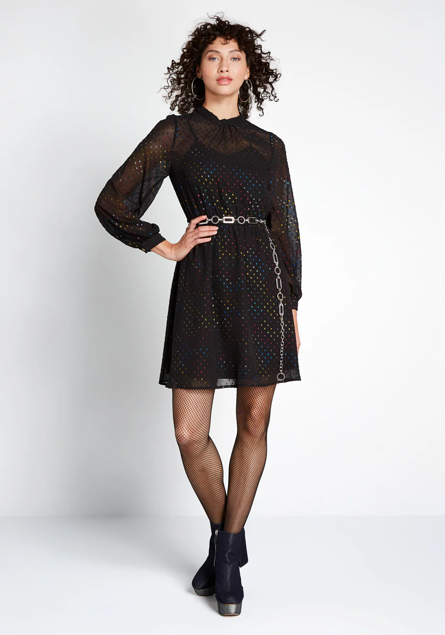 Established Aplomb Long Sleeve Dress