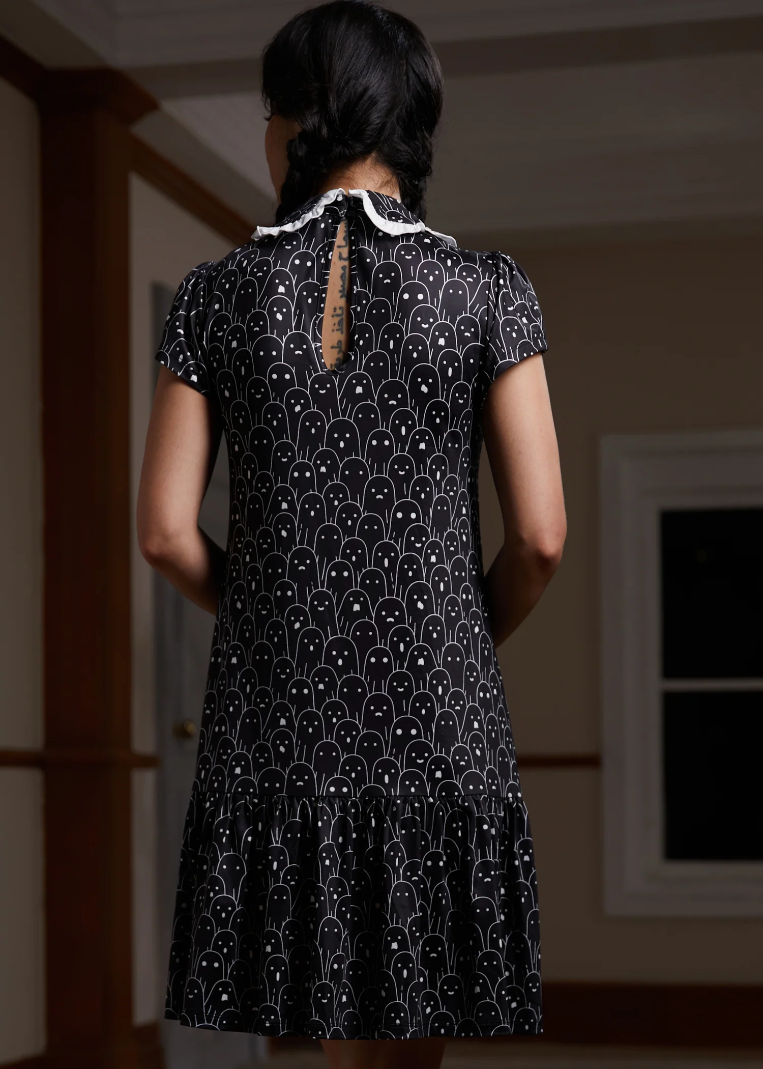 Mornings in the Mist Ruffle Dress