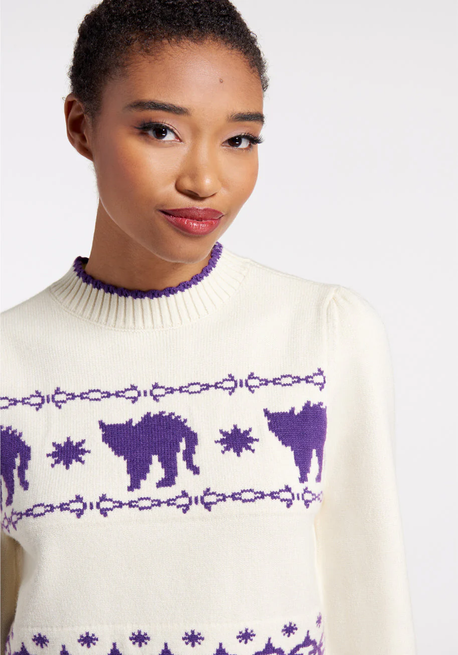 Don't Make Me Mad Mock Neck Sweater
