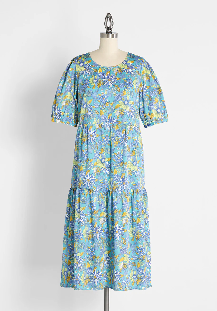 High Tea, High Time Midi Dress