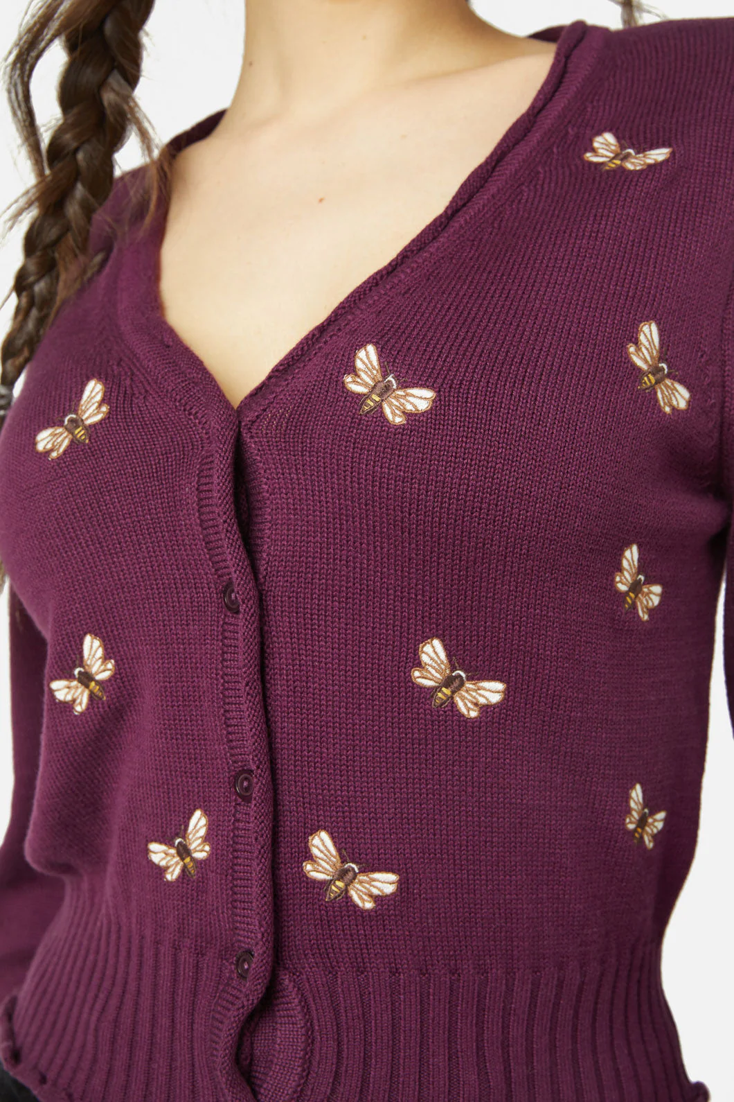 NZ Bee Emb Cardi
