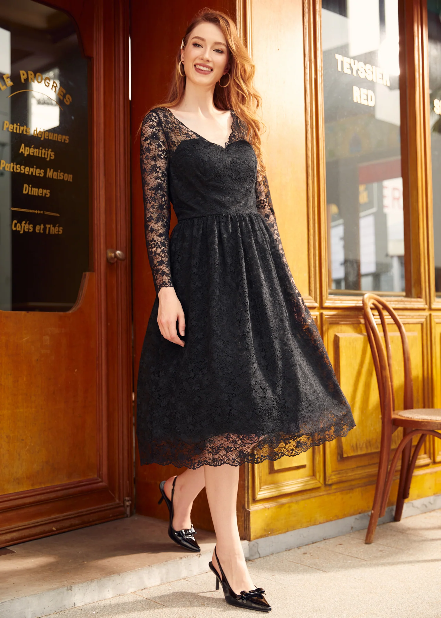 Dramatic Performance Lace Dress