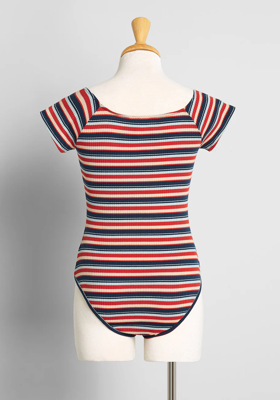 ModCloth x Barbie I Could Bow On Tie-Front Bodysuit