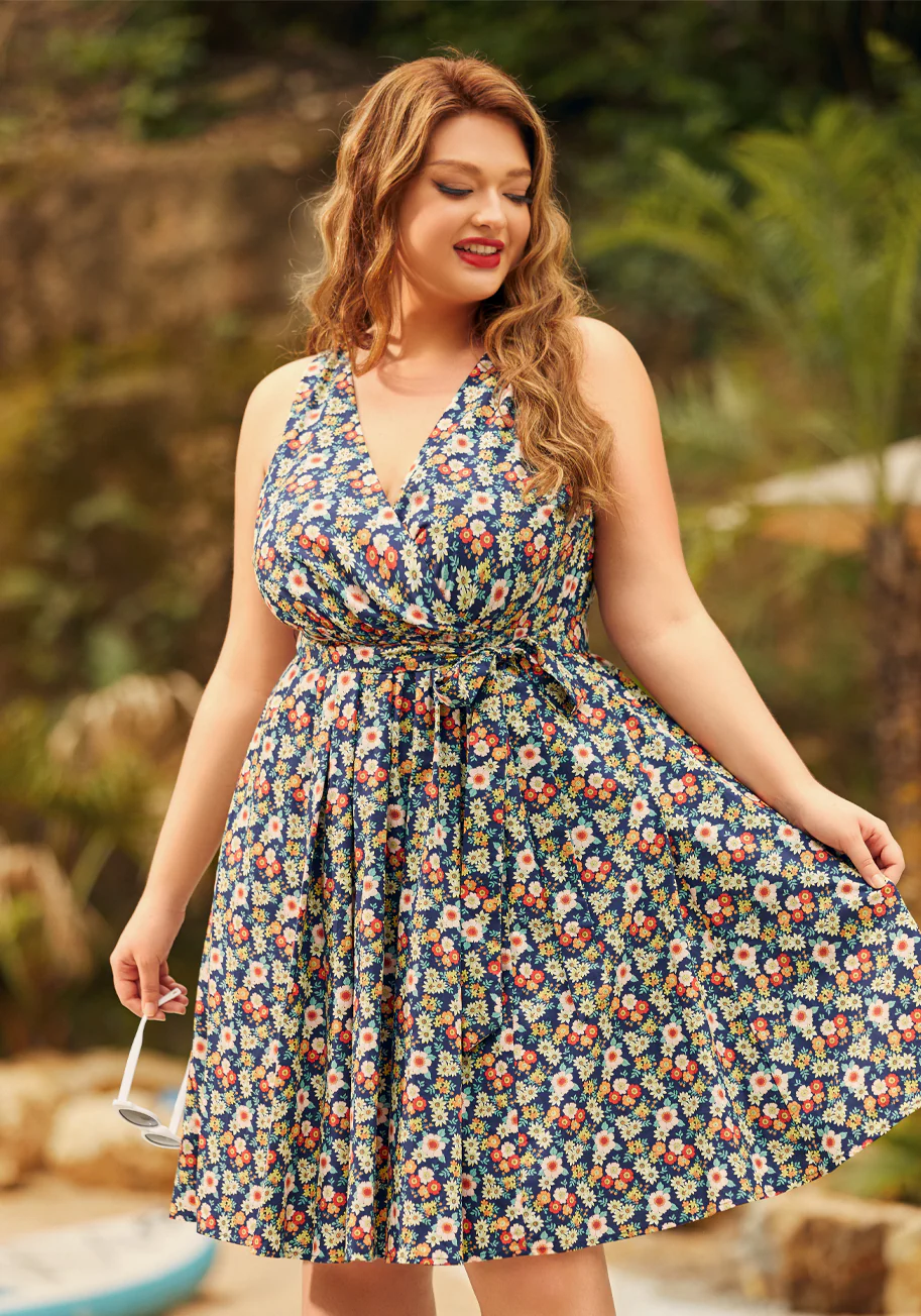 Instant Energy Faux-Wrap Dress