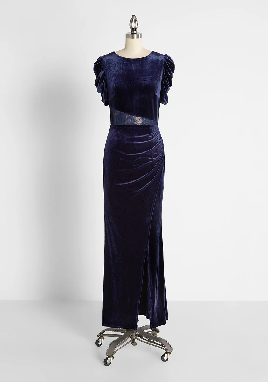 Dauntless and Daring Velvet Maxi Dress