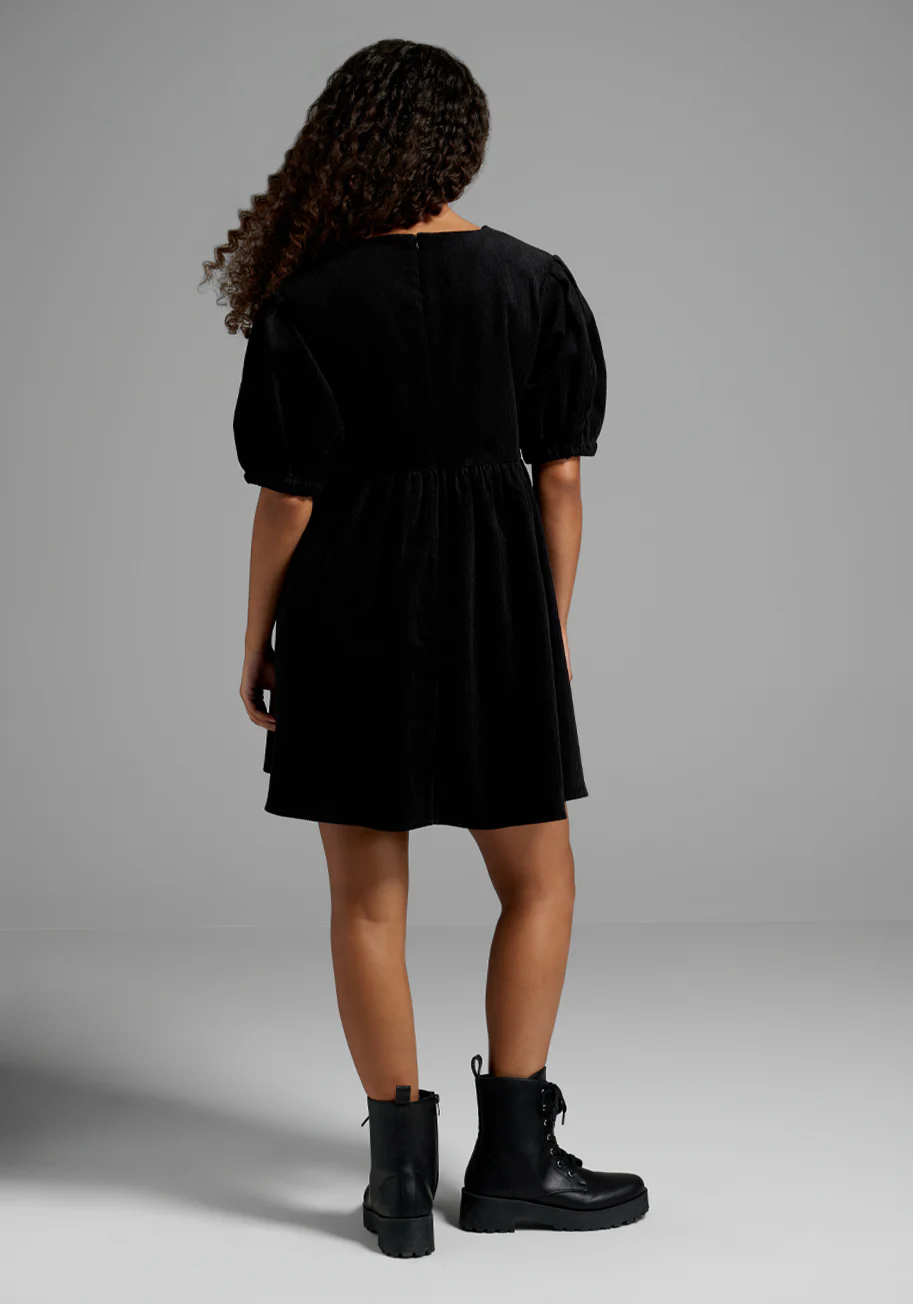 Hauntingly Lovely Corduroy Dress