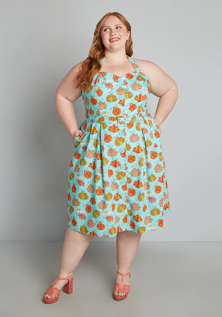 ModCloth x Marisol Muro Aligned With Destiny Fit And Flare Dress