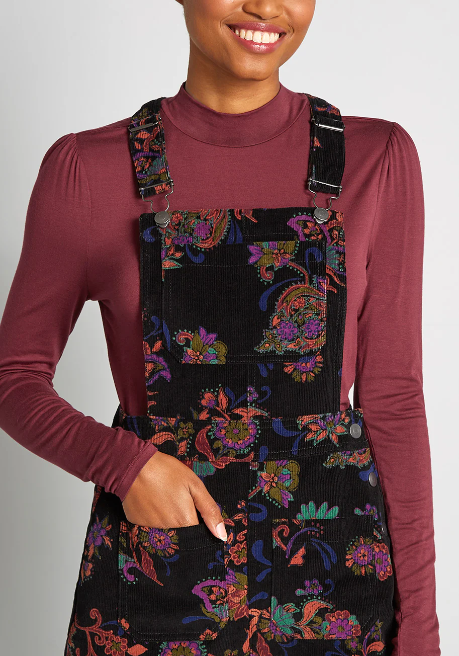 Paisley Makes Perfect Cord Overalls