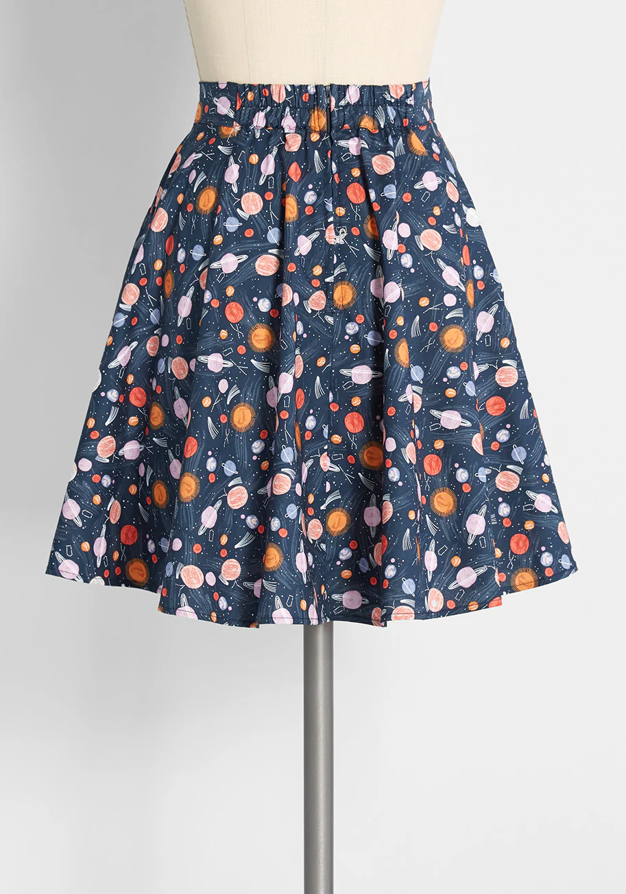 Always In Orbit Skater Skirt