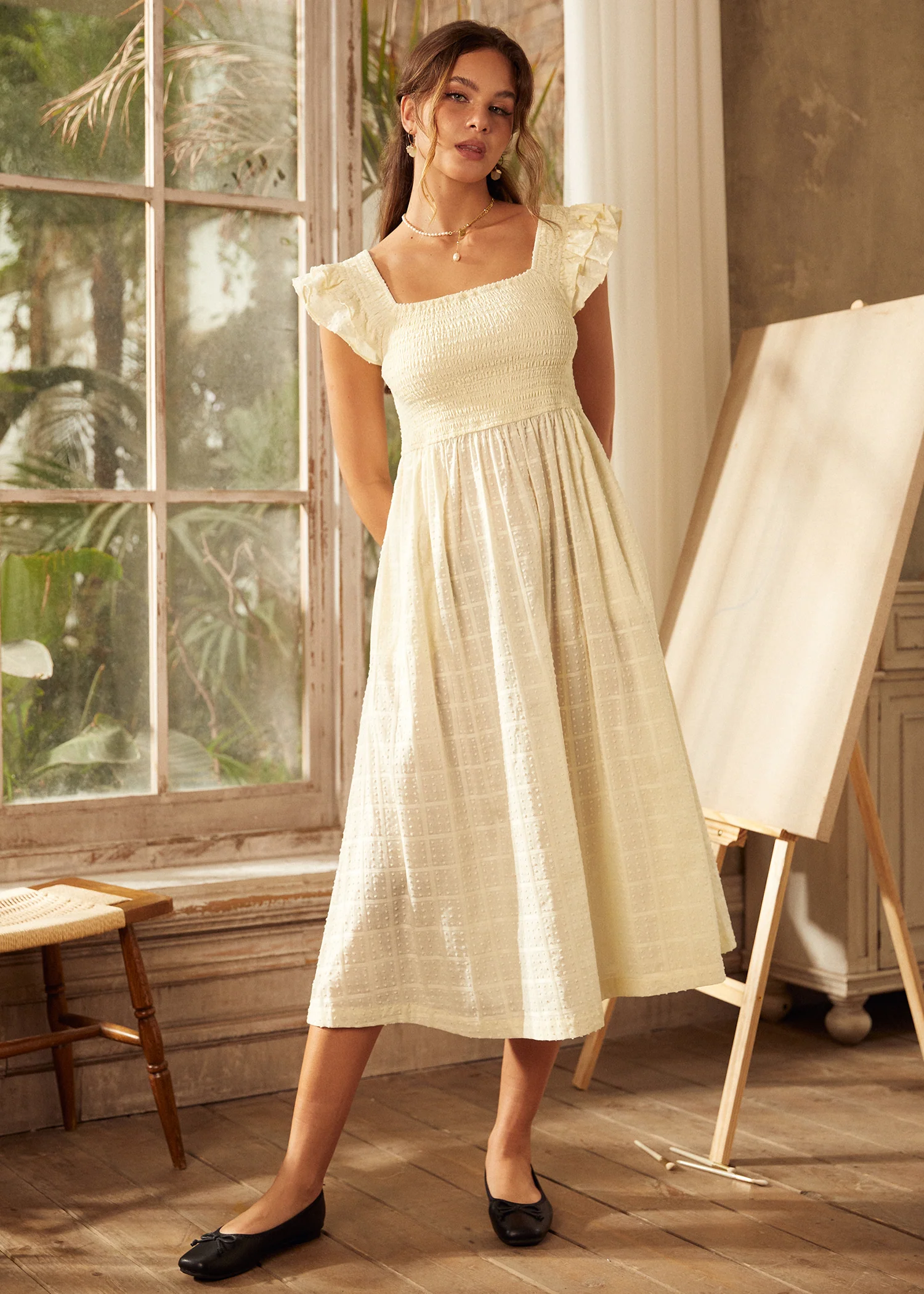 Flair and Square Babydoll Dress