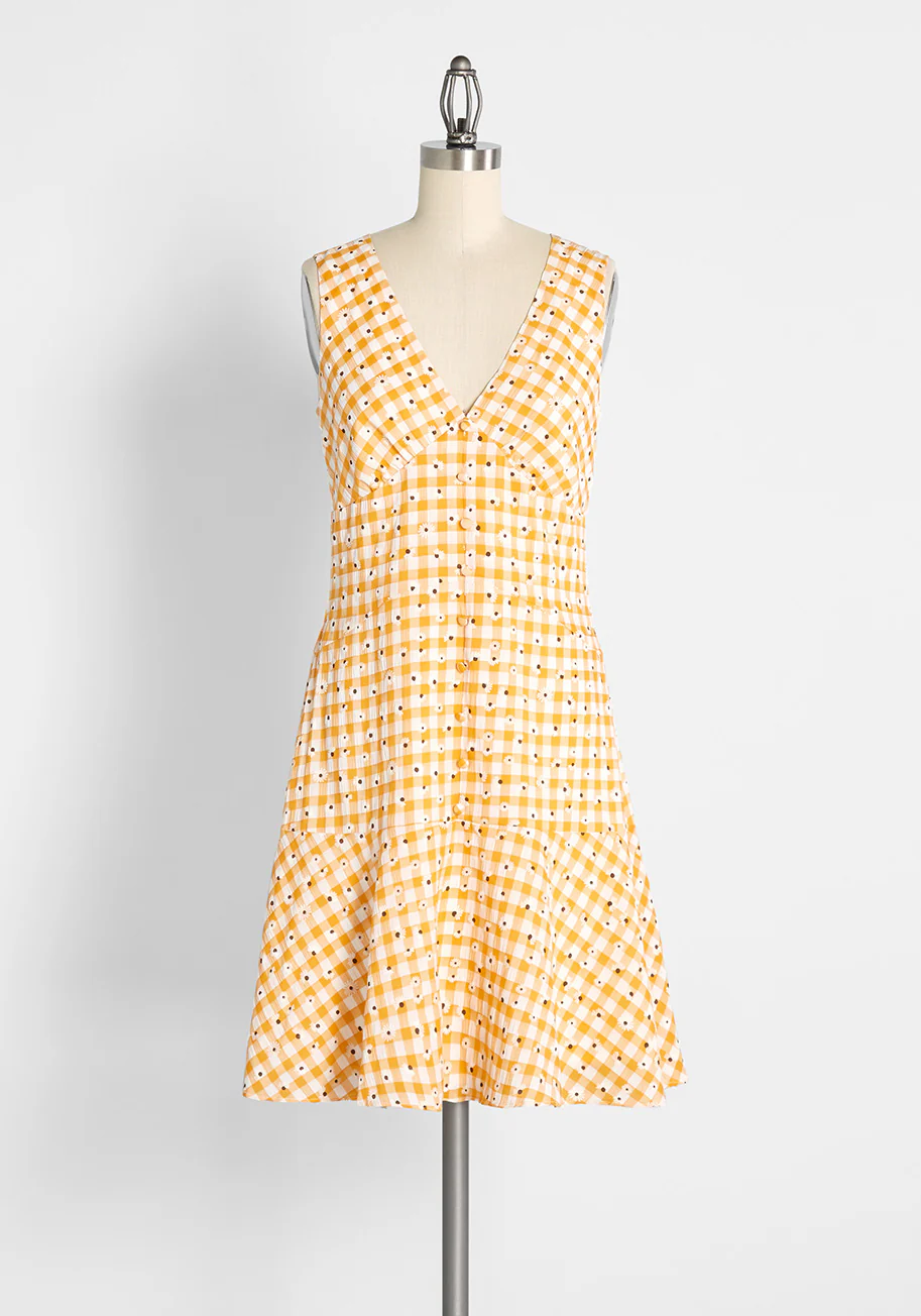 Flutter It Up, Buttercup Tiered Mini Dress