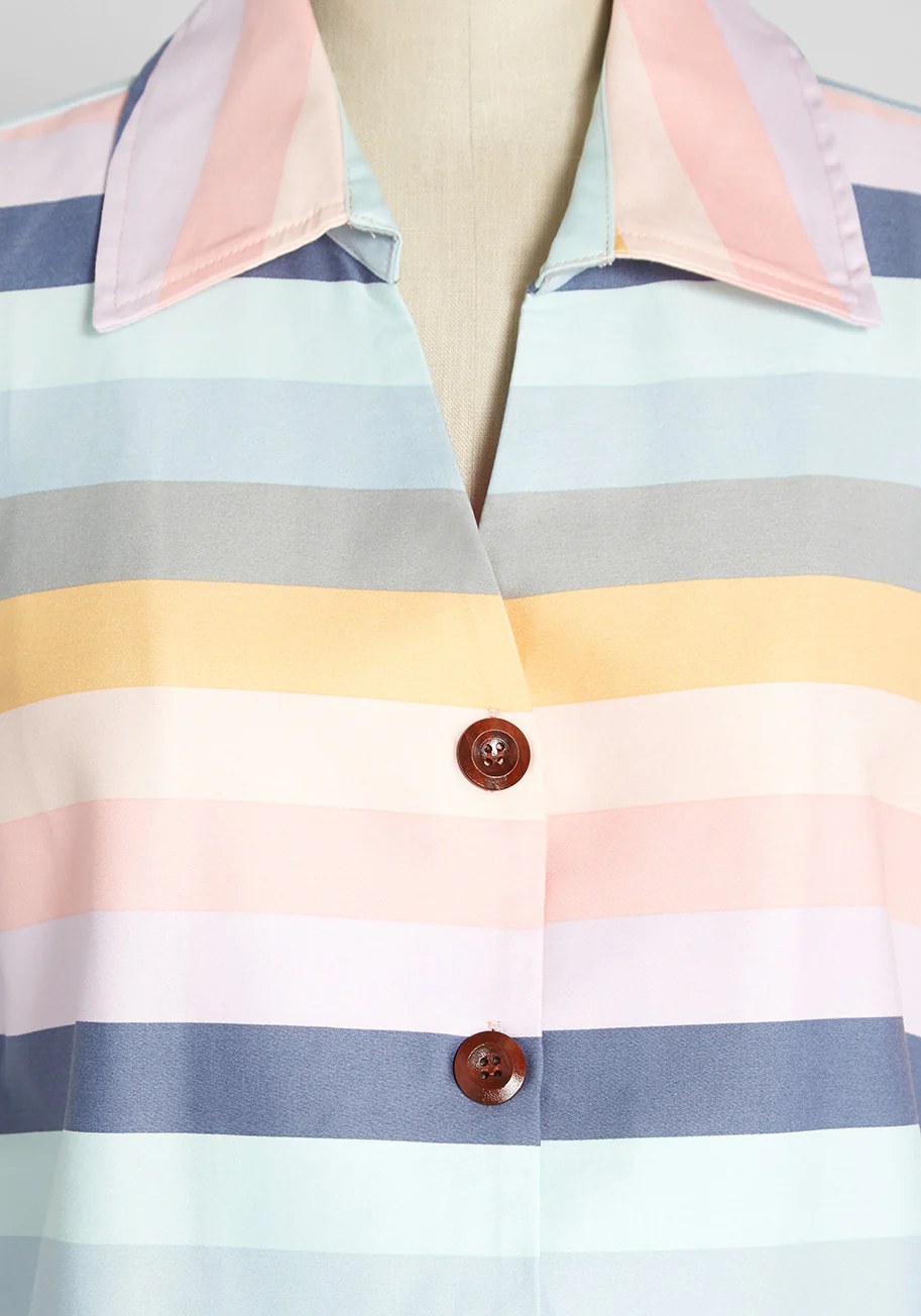 Pastel Sunsets Button-Up Shirt