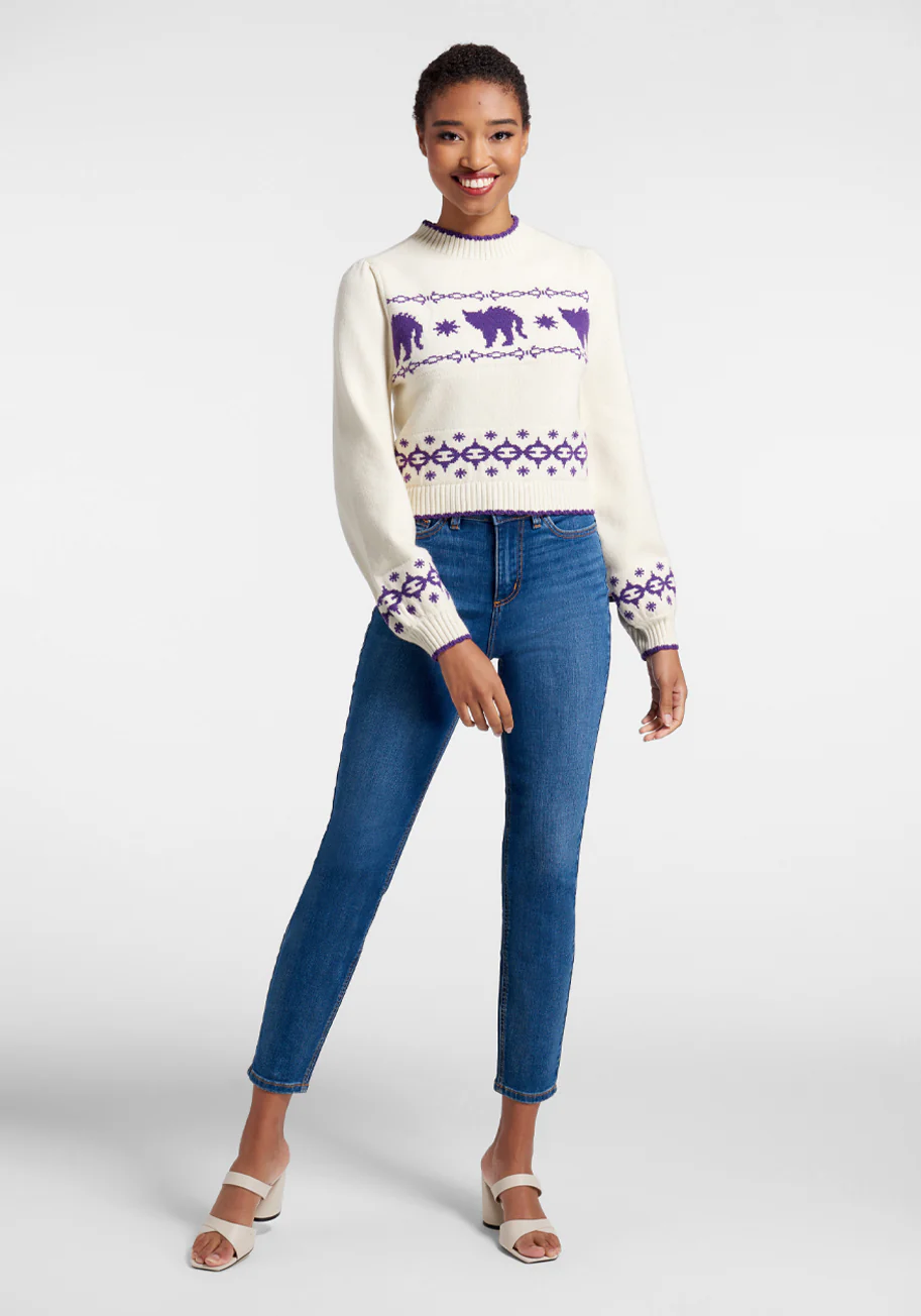 Don't Make Me Mad Mock Neck Sweater