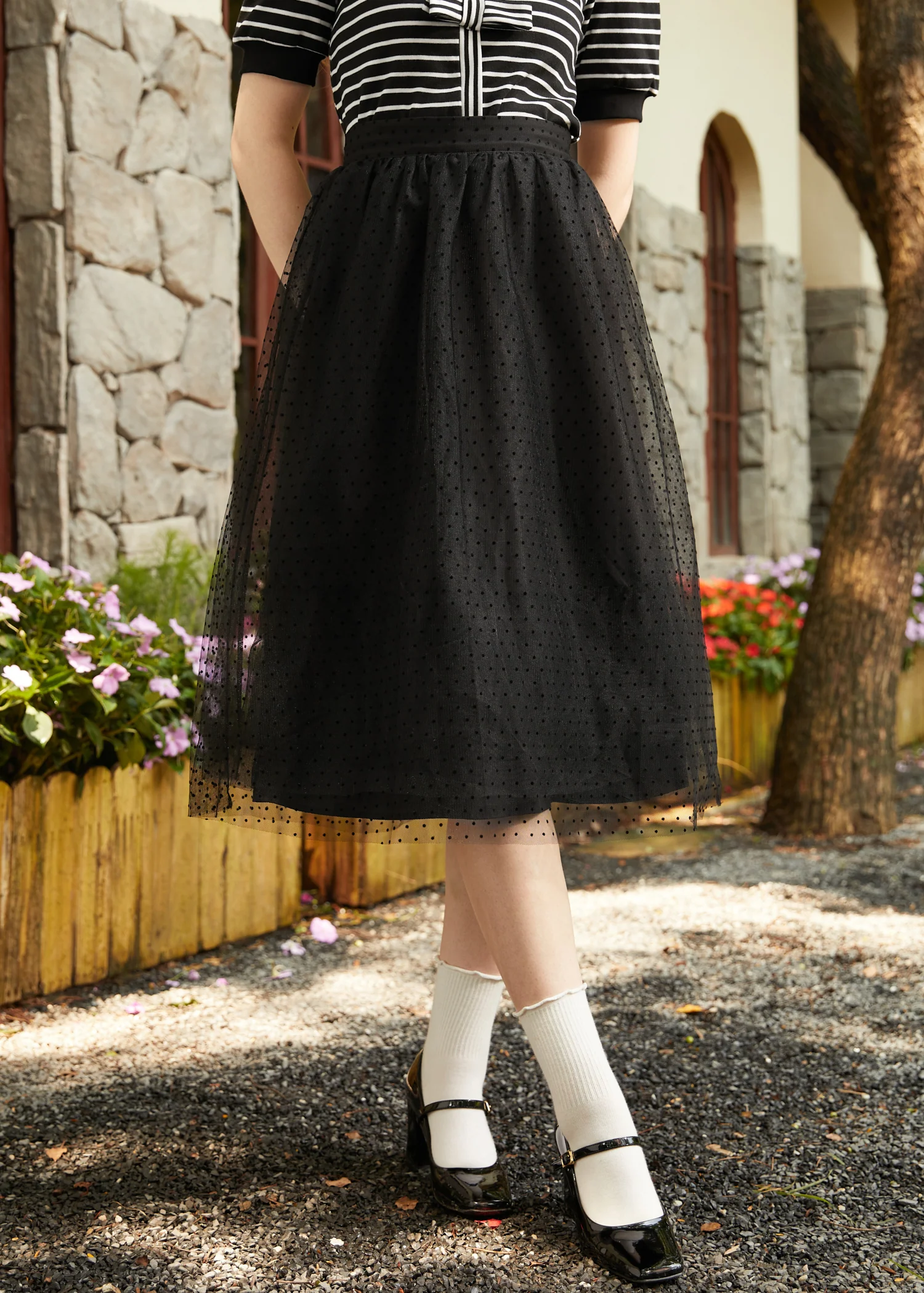 Spotted Across The Room Skirt