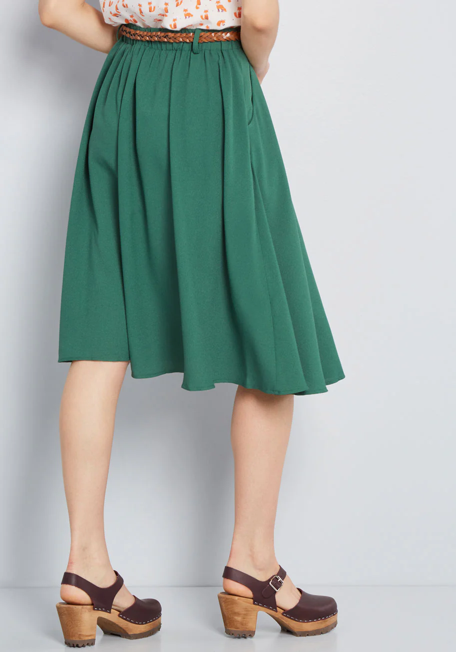 Breathtaking Tiger Lilies Midi Skirt