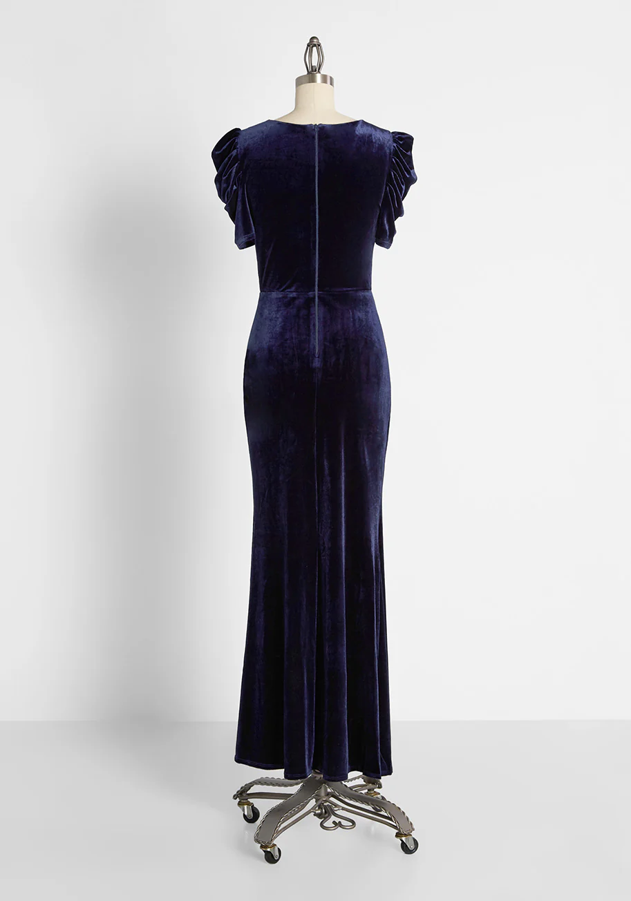 Dauntless and Daring Velvet Maxi Dress