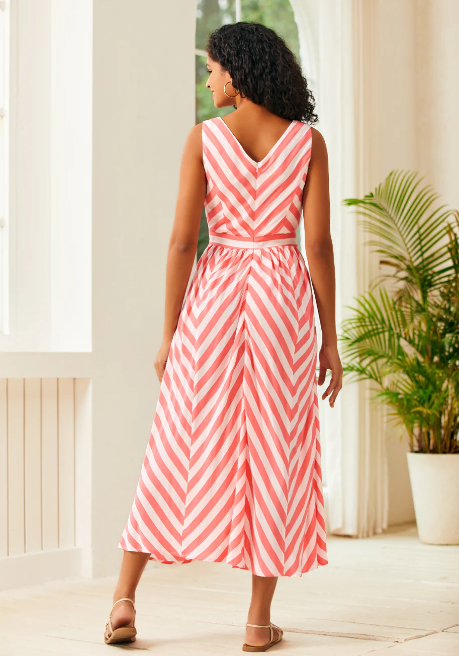 Sunbeam Striped Midi Dress
