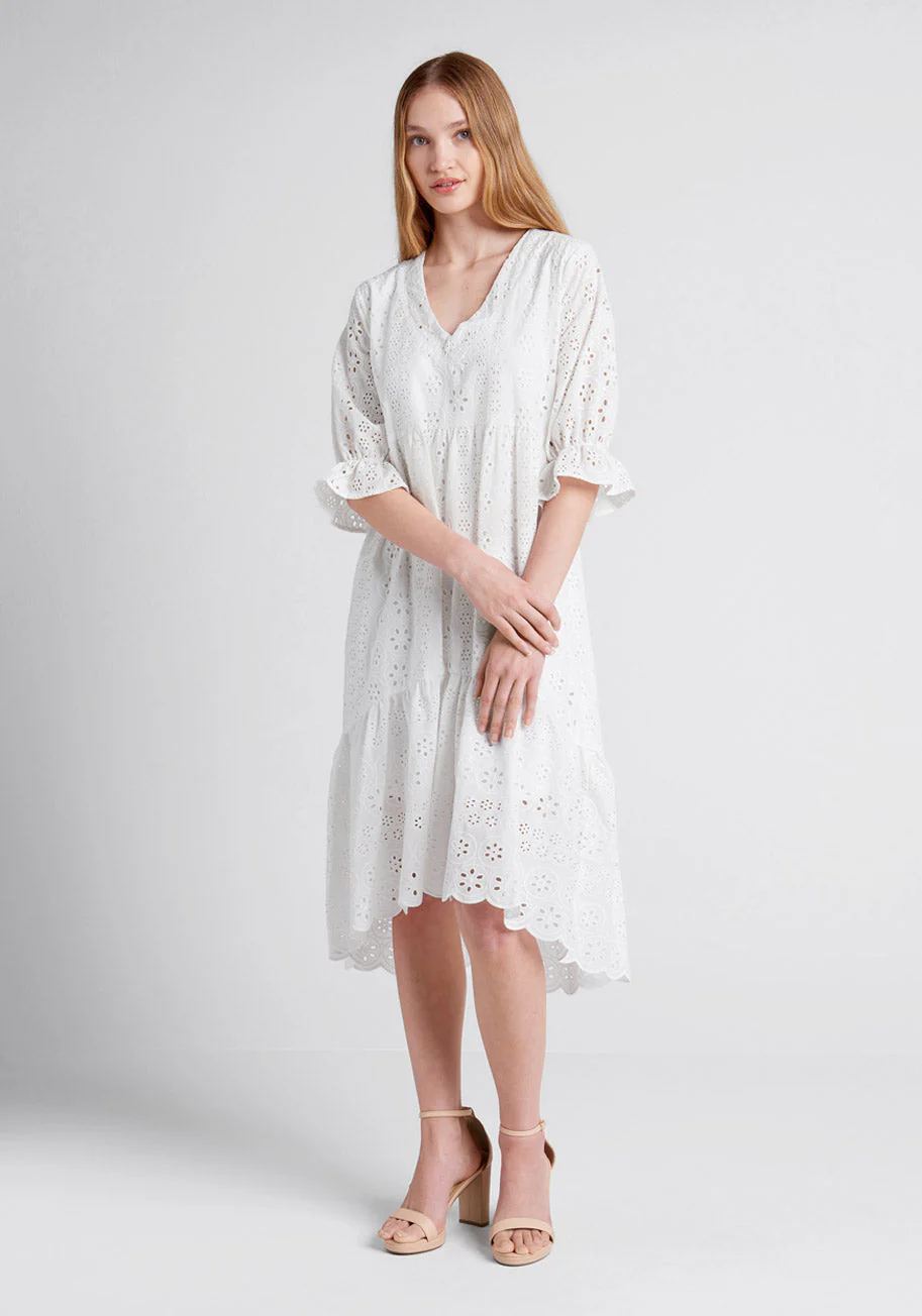 Taking The Day Hi Lo Midi Dress