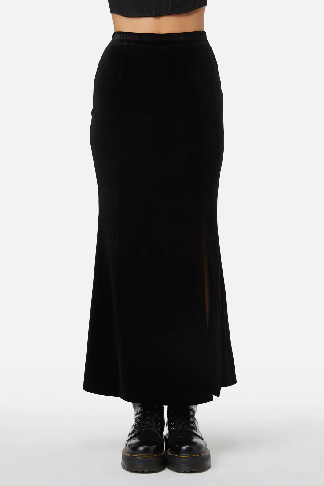 Obsidian Velvet Skirt