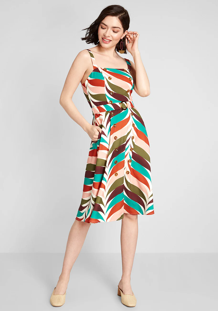 Smooth Sailing Belted Sundress