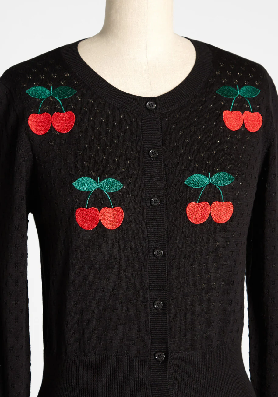 Perfect Pickings Pointelle Cardigan