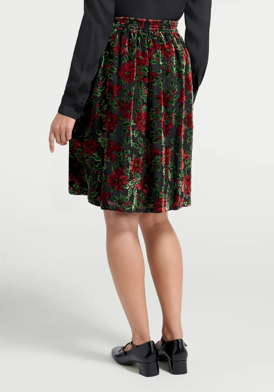 More Than Charming Velvet Skirt