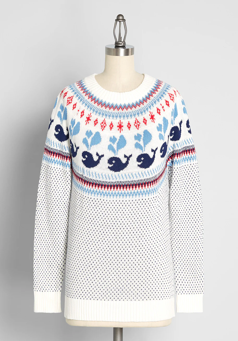 Sailing With Whales Fair Isle Sweater