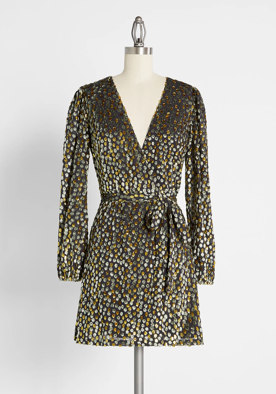 Before The Glitter Fades Wrap Dress