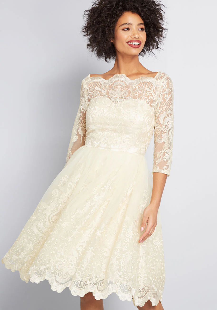 Gilded Grace Lace Dress