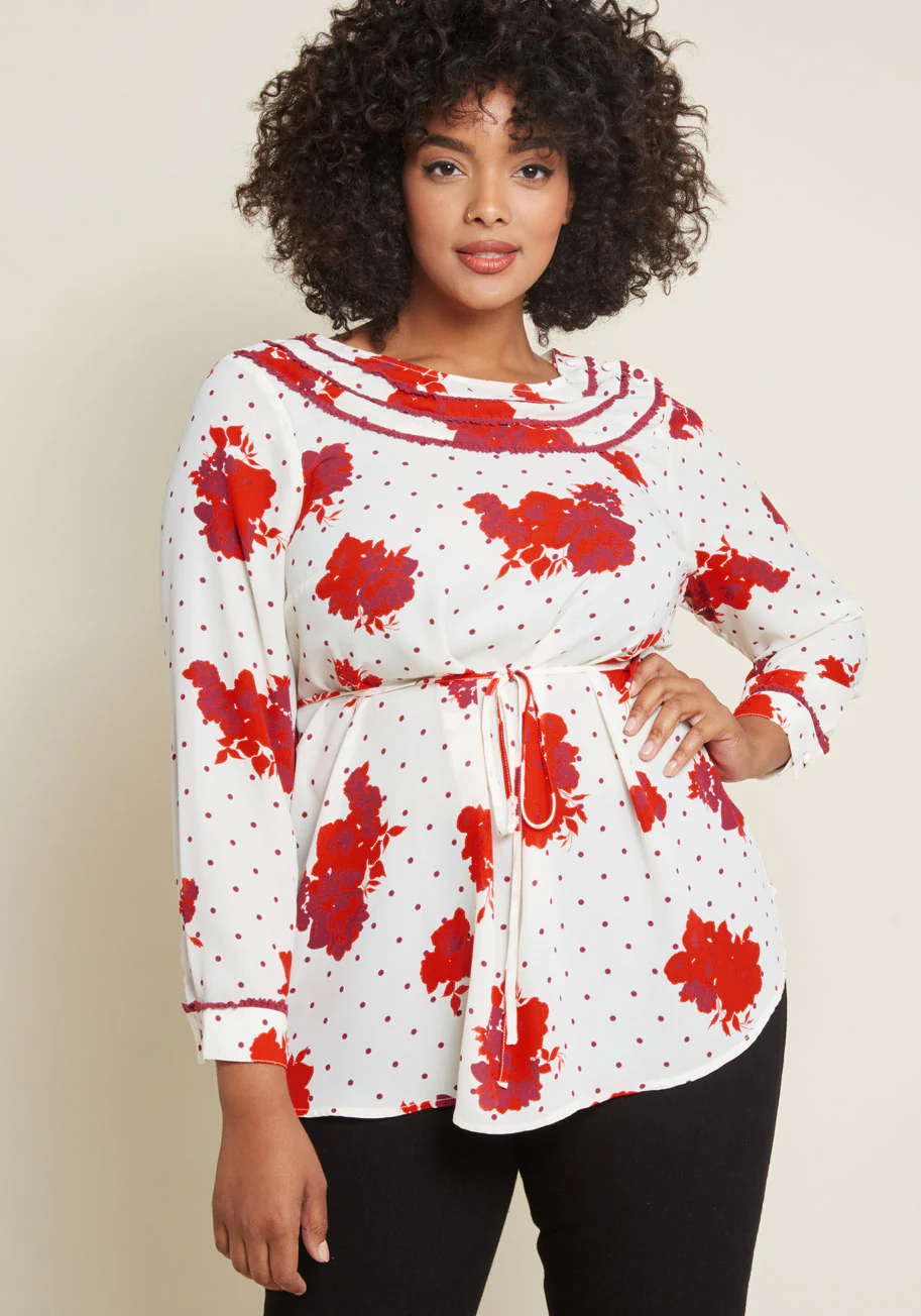 Retro Refresh Long Sleeve Top in Print Mix