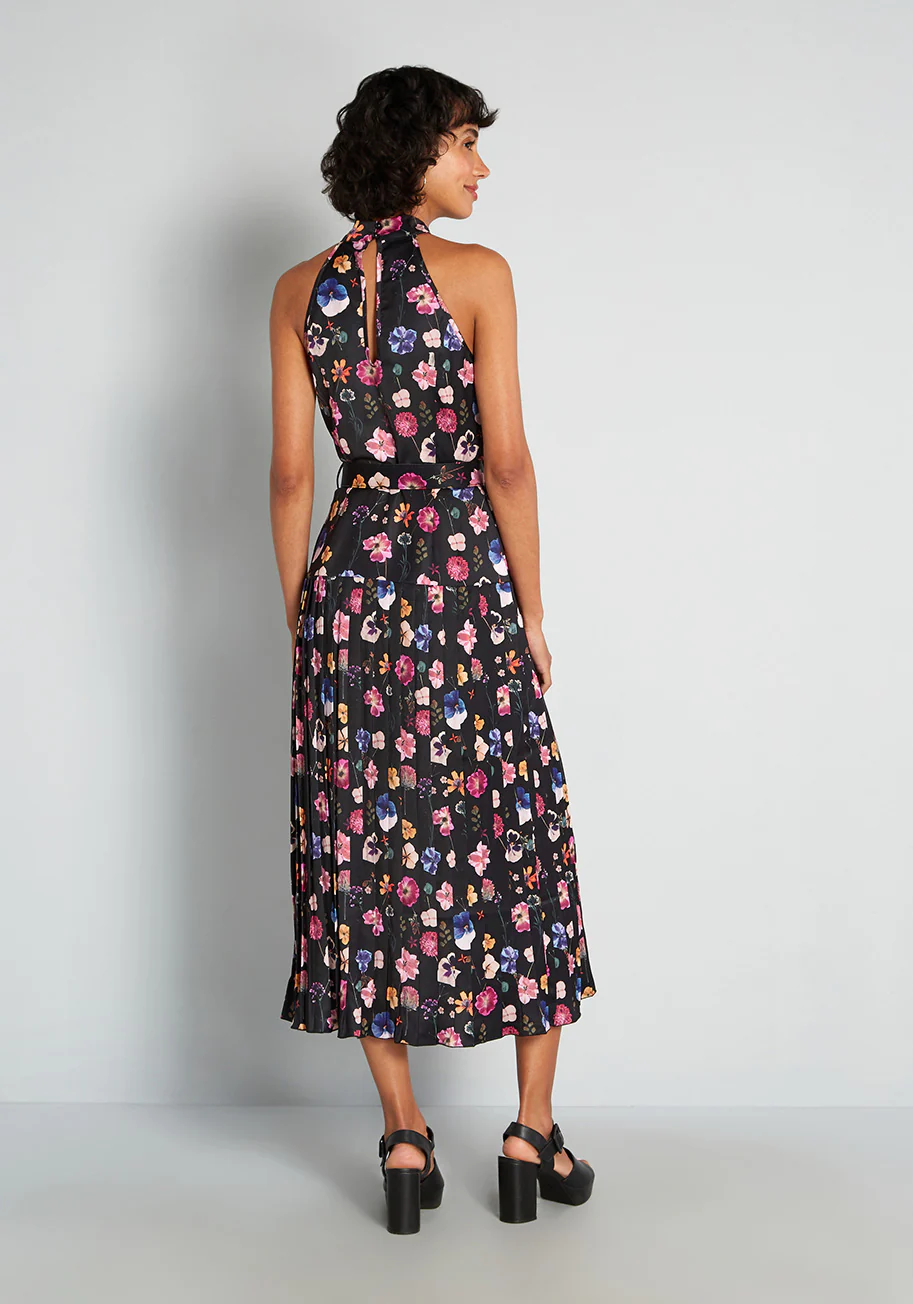 Botanic Bounty Halter Dress
