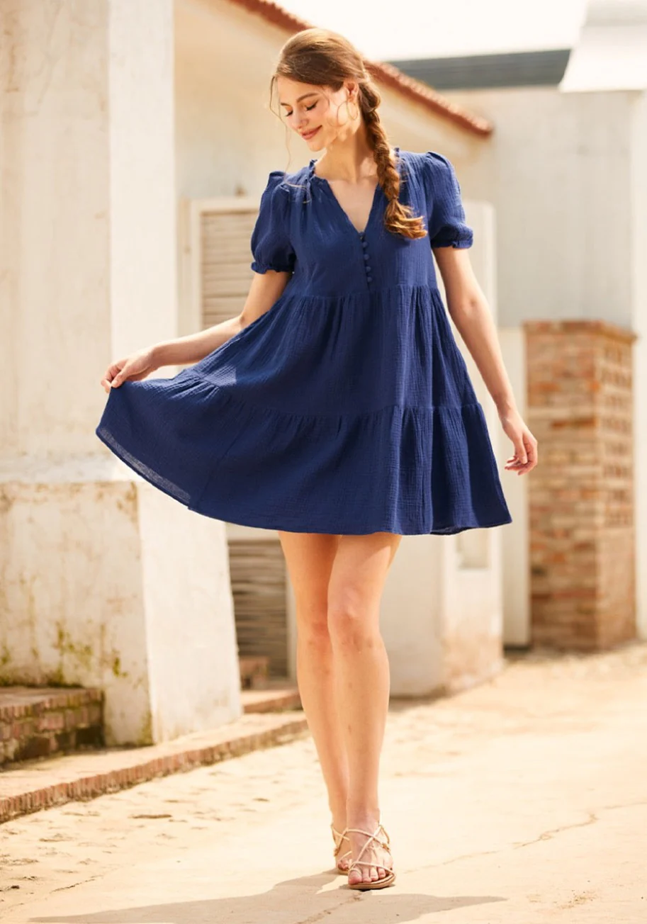 Sunshine Serenade Babydoll Dress