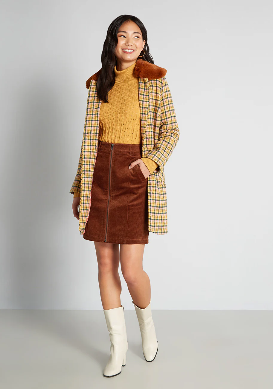 Curious in Corduroy Mini Skirt