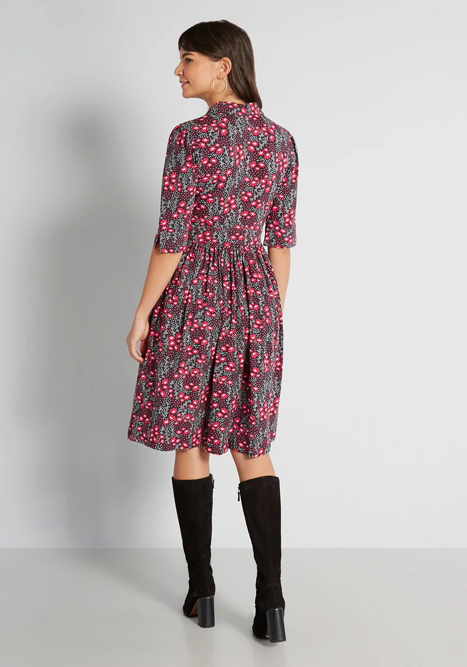 Flowerbeds Forever Midi Dress
