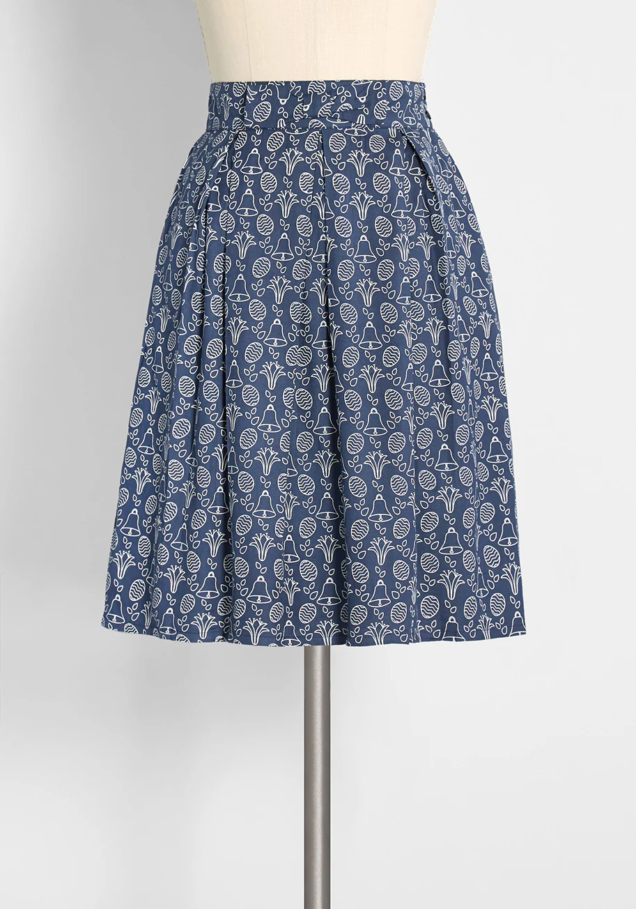 Bells Ring For Spring A-Line Skirt