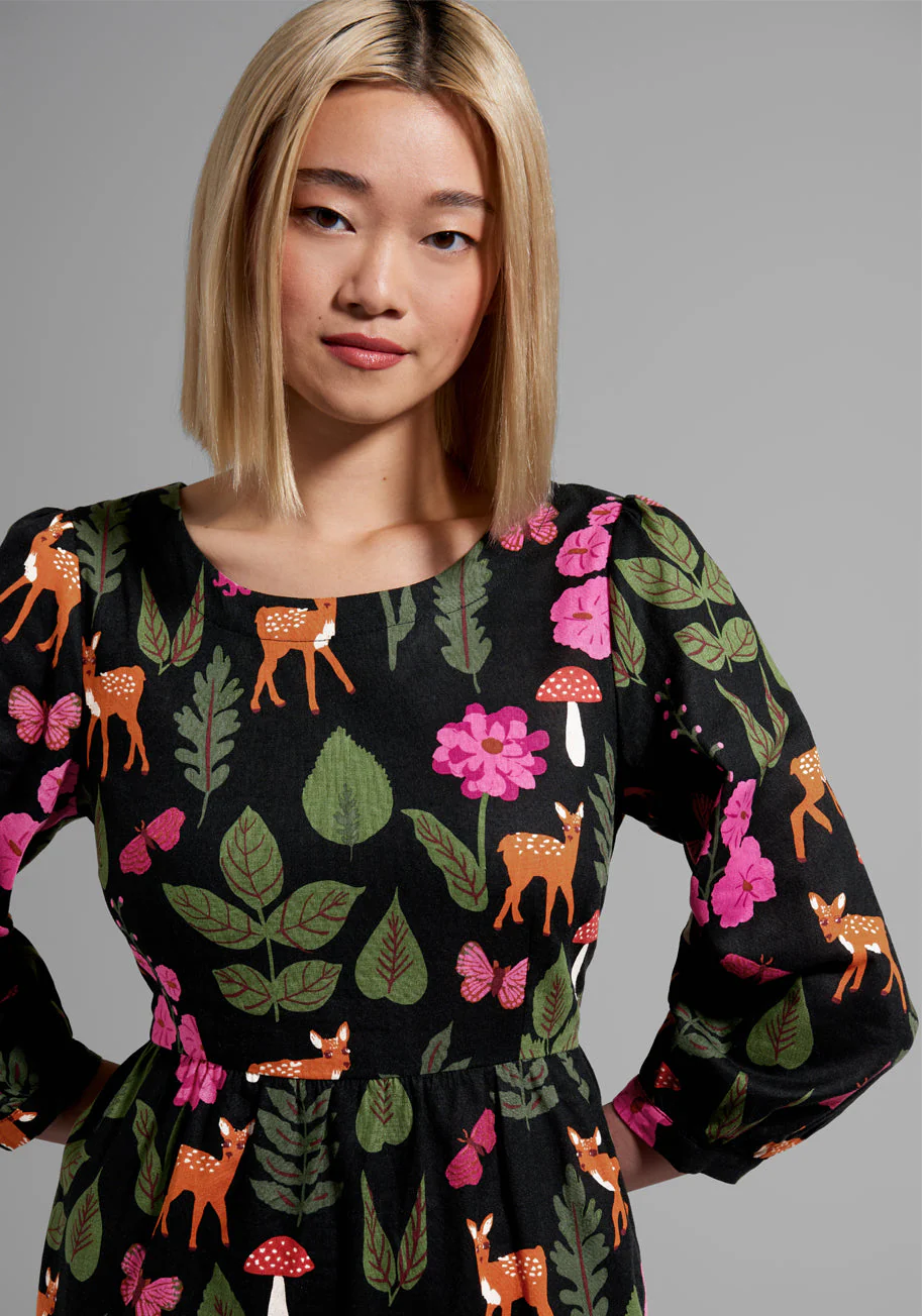 So Deer to Me Midi Dress