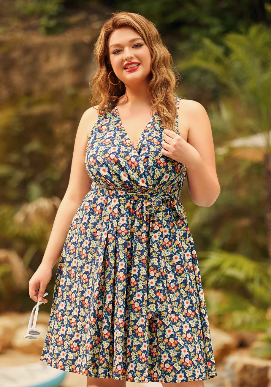 Instant Energy Faux-Wrap Dress